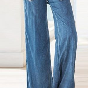 Women's Jeans Mid Waist Elastic Waist Palazzo Pants